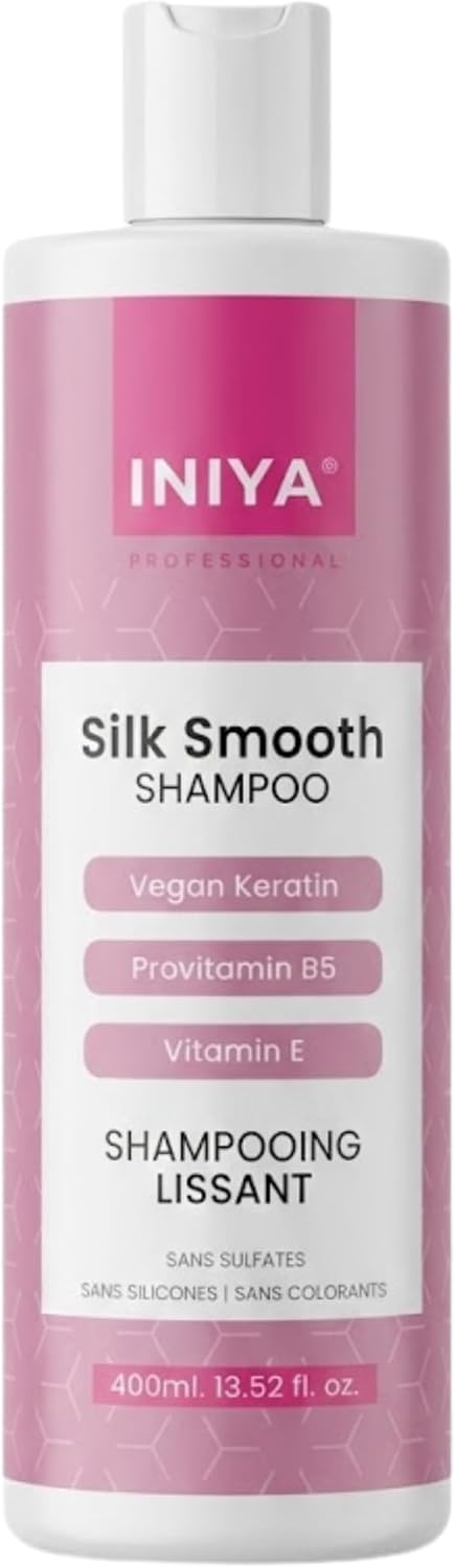 Iniya Shampooing Lissant Silk Smooth 400ml | Sans Sulfate | Soie